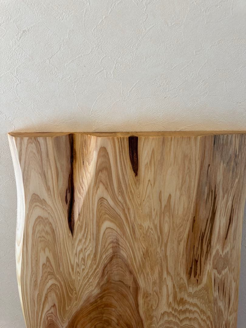 天然杉一枚板ローテーブル蜜蝋クリーム仕上げ