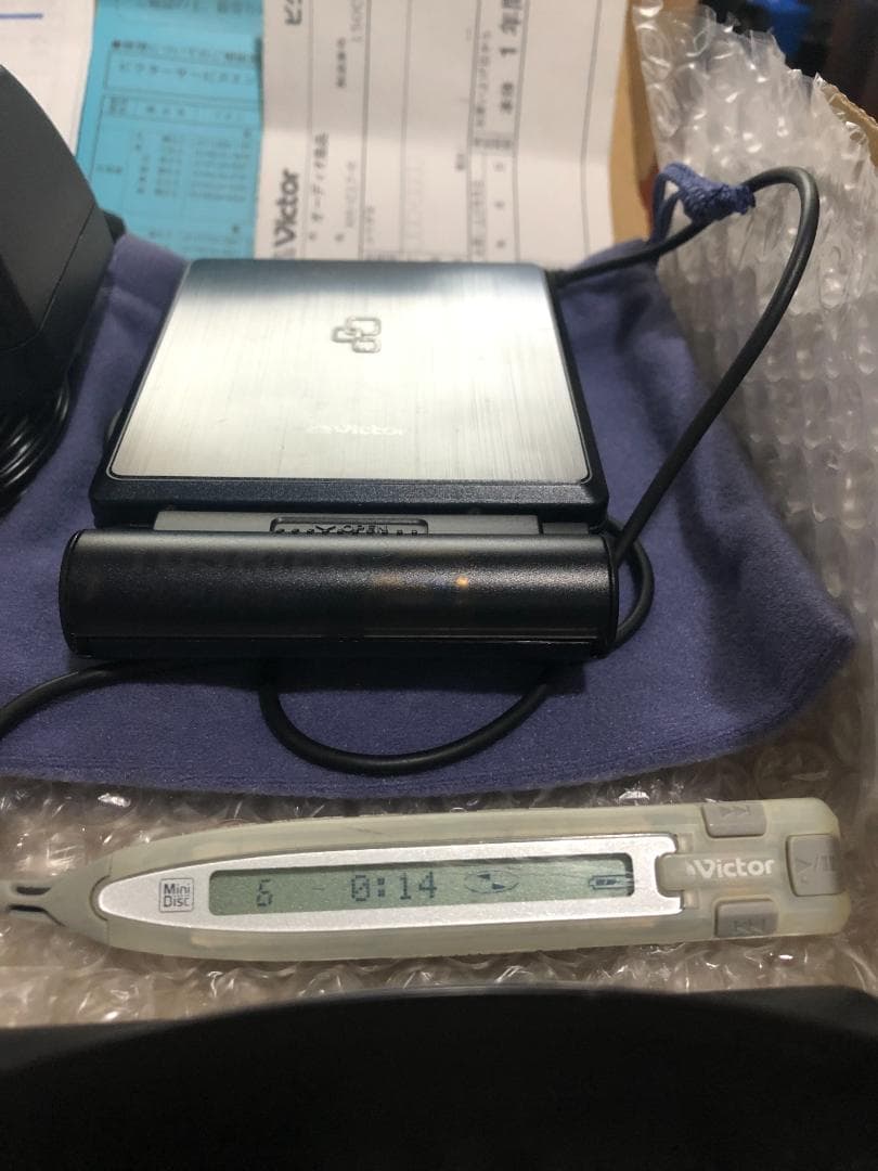 Victor　XM-C11　ポータブルMDプレーヤー　動作良好♬　付属品多数