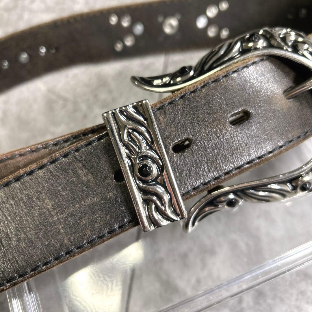 希少【TORNADO MART】スタッズレザーベルト/Y2K/opium/お兄系