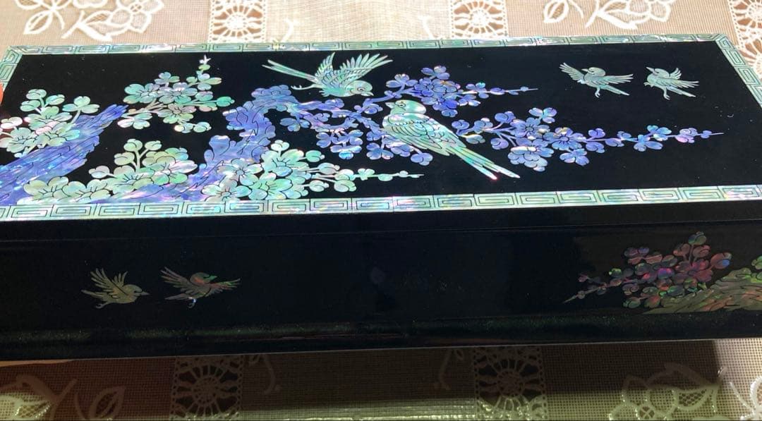 韓国伝統工芸品　螺鈿細工 アクセサリーケース ジュエリーボックス 名刺入れセット