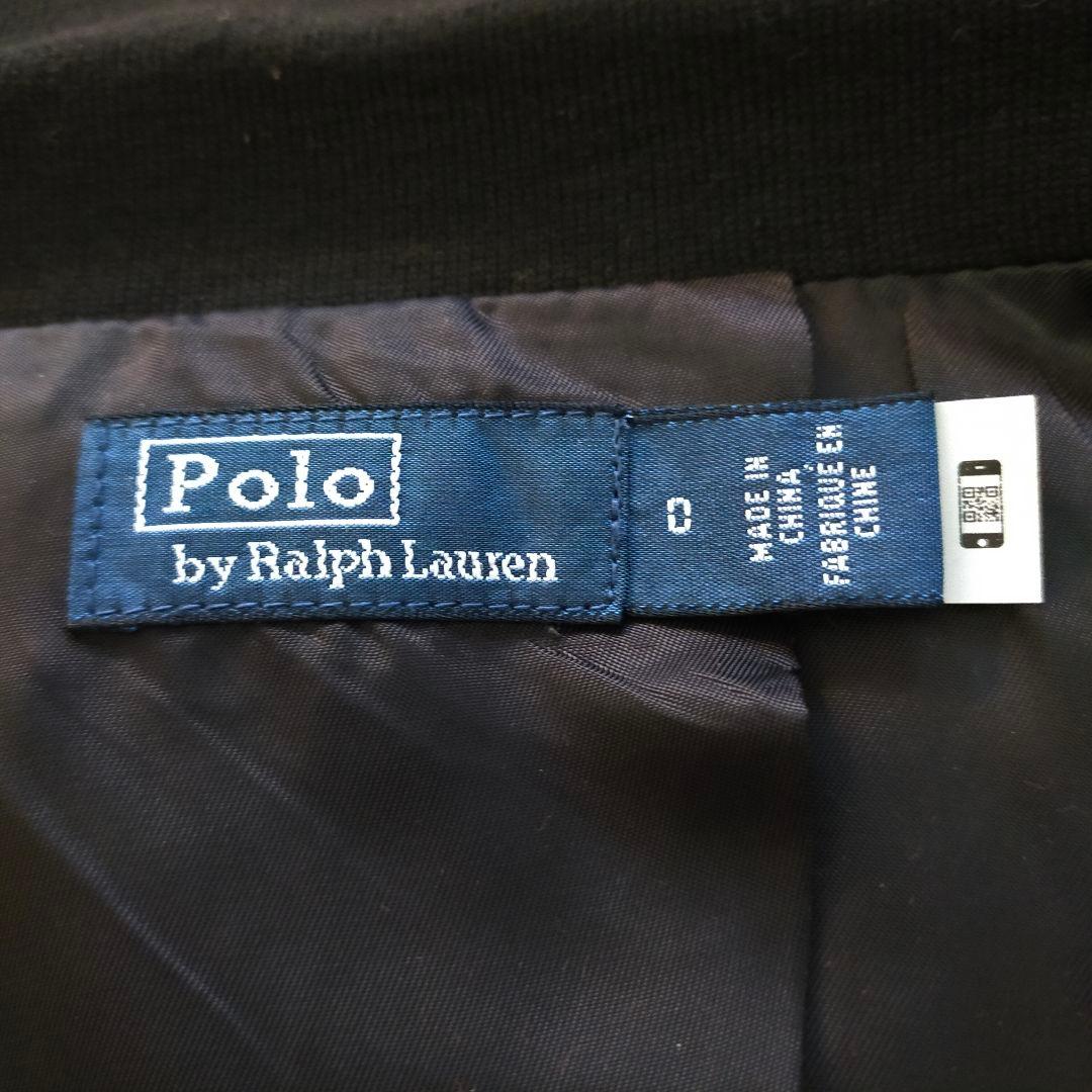 美品　23AW　ポロラルフローレン　エンブレム　ニット地　ブレザー　銀ボタン