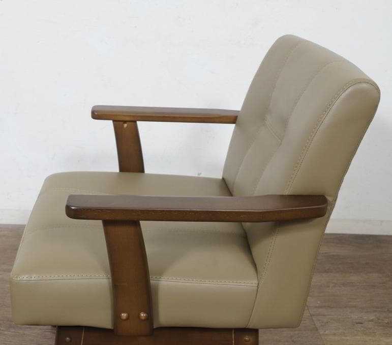 こたつ対応【2脚セット】【新品】立ち座りラクラク！高機能回転ダイニングチェア