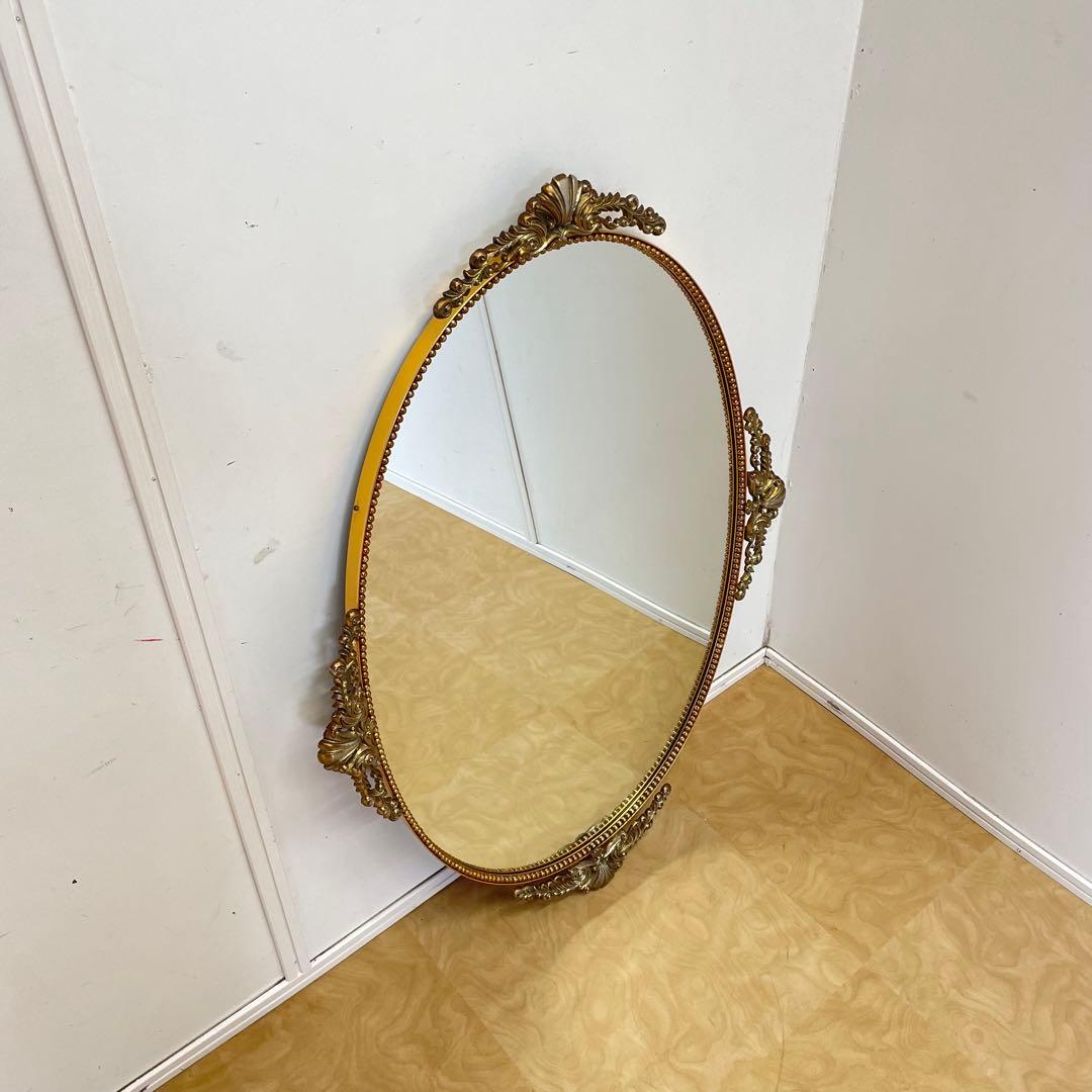 ビンテージ ミラー③ 鏡 アンティーク調 ウォールミラー 壁掛け 大型 美容室