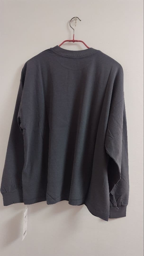 【新品タグ付き】ATON ロングスリーブTシャツ チャコールグレー 38