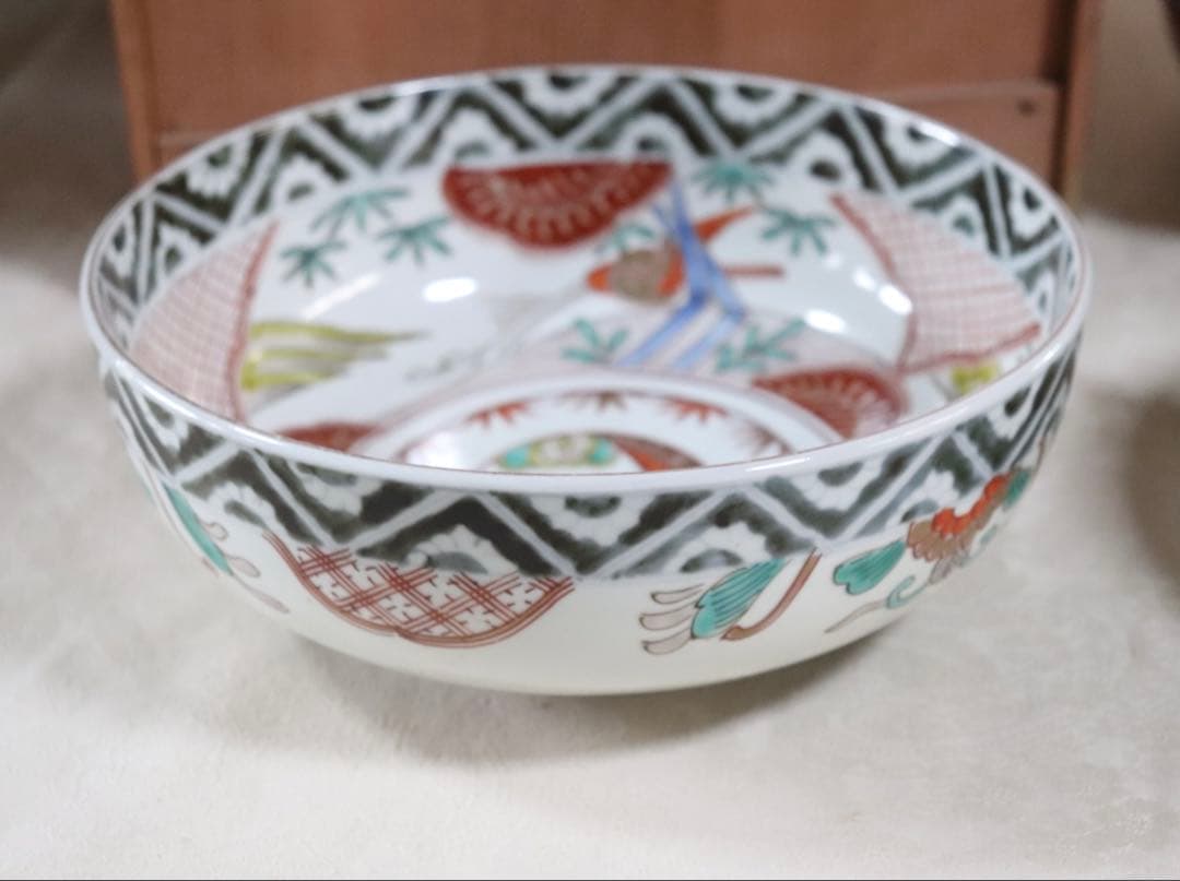 江戸　伊万里錦絵大鉢2種4点　共箱　送料込み250518