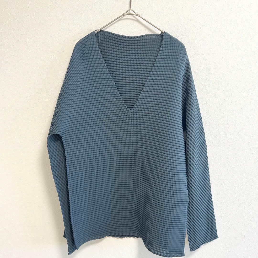 極美品✨ISSEY MIYAKE プリーツ　グリーン　オーバーサイズ　長袖
