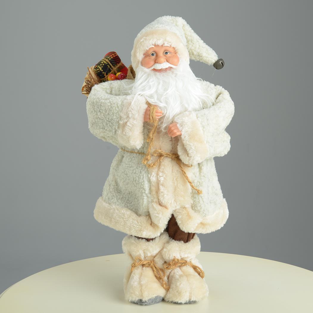 大きな白いサンタクロース　 人形 　ホワイトサンタ 　 置物　身長45㎝