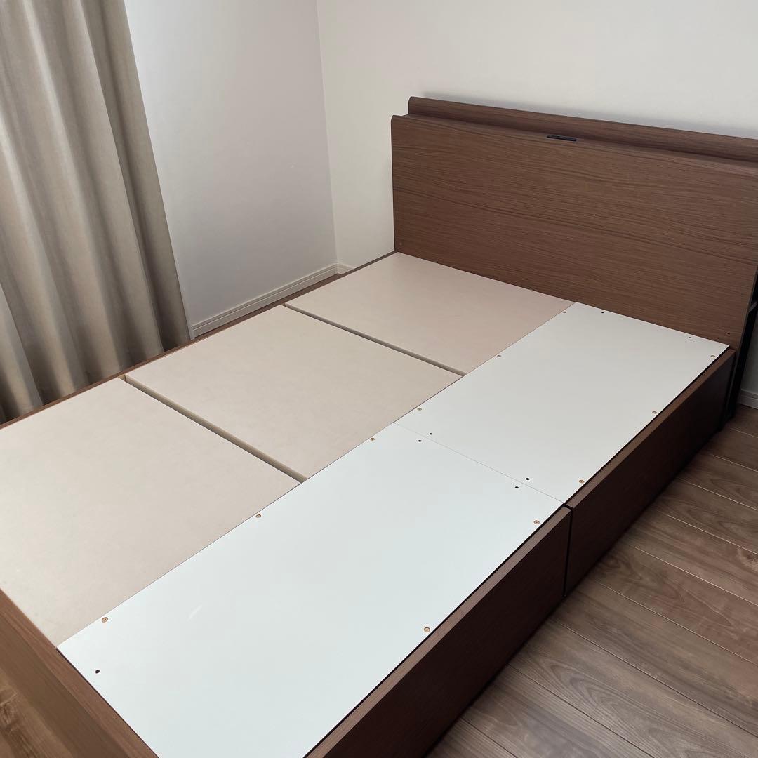 【送料込】ニトリ ダブルベッドフレームのみ※説明欄ご確認ください