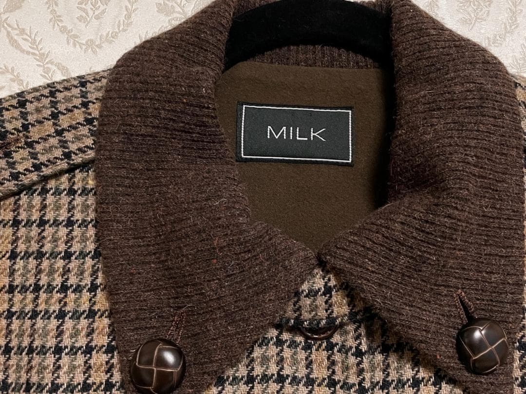 MILK ミルク 探偵風 ケープ マント コート パンツ チェック柄セットアップ