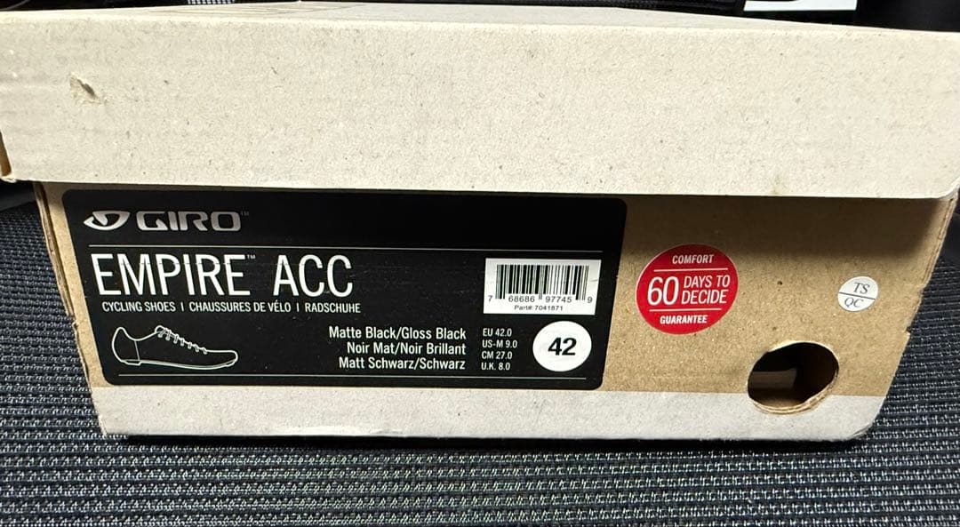 新品未使用 Giro Empire ACC 42 ブラック サイクリングシューズ
