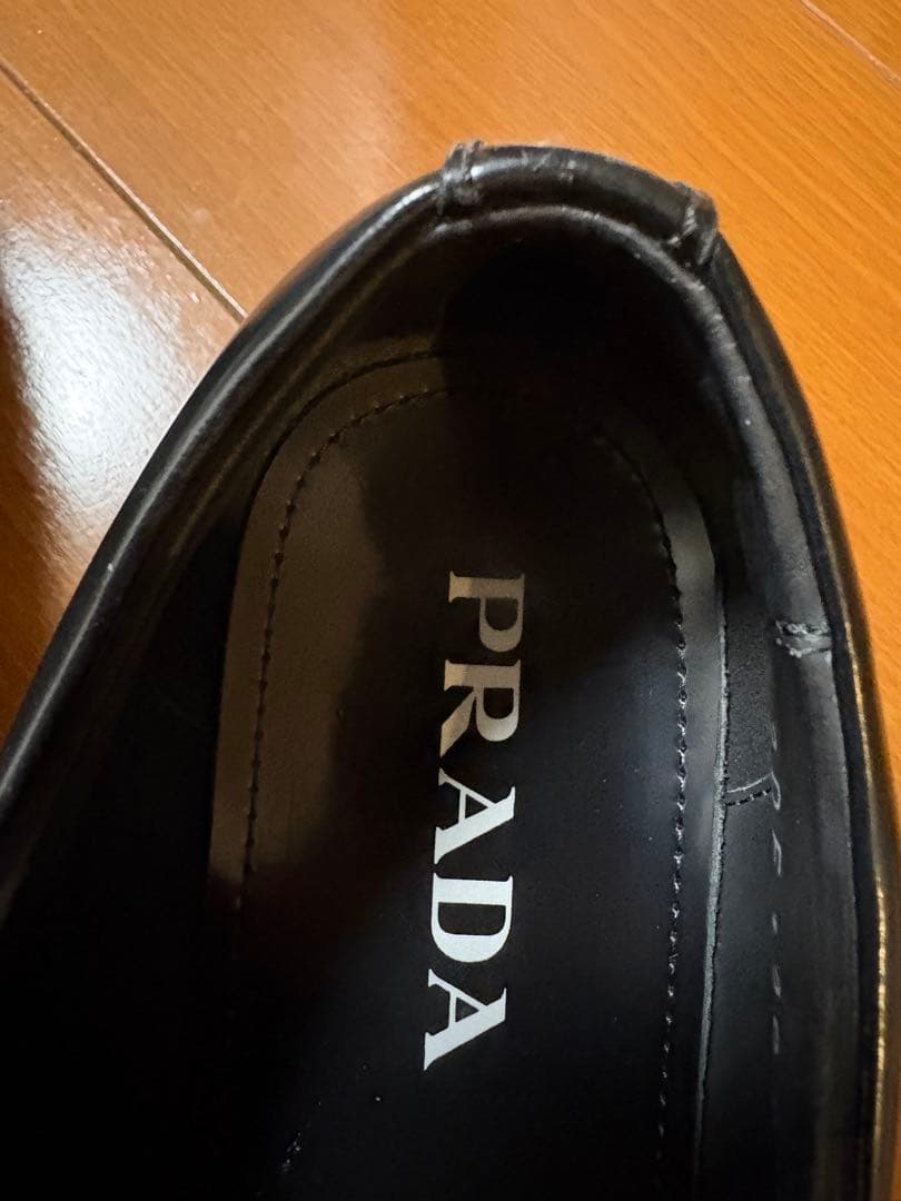 PRADA モノリス　ブラッシュドレザー　ローファー サイズ8 2DE129