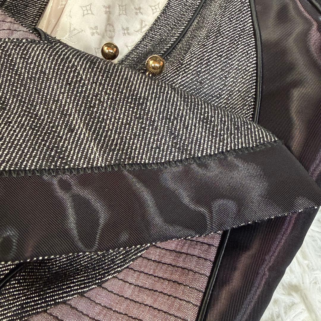 美品 LOUIS VUITTON モノグラム 異素材 切替 コルセットジャケット