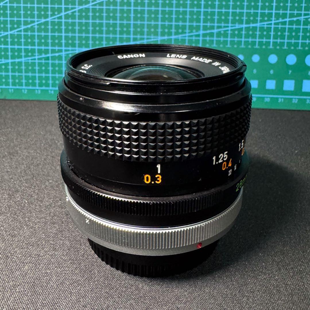 フィルムカメラ Canon FD 55mm 1:1.2 + FD28mm F2.8 S.C.